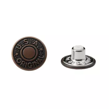 3130 Пуговицы джинс.д-17мм т.медь