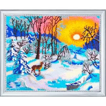 315 Набор для вышивания бисером 'Зимнее утро'26*32см