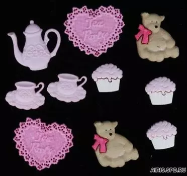 3161, Пуговицы-фигурки. Чаепитие Dress It Up