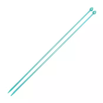 31624 Спицы вязальные прямые PEARL 3,0 мм*25 см, зеленый, пластик, 2 шт PONY