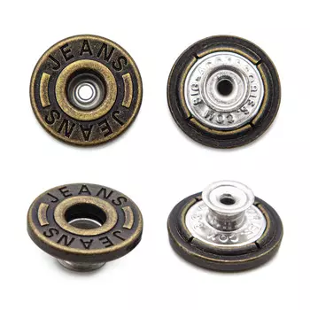 3177 Пуговицы джинс. лом/ножка д-20мм, 'JEANS', латунь ГР
