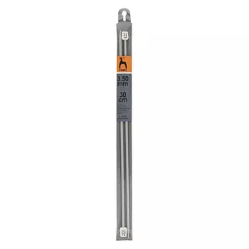 32207 Спицы вязальные прямые 3,50мм*30см, алюм., 2шт PONY