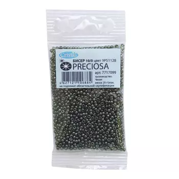 (51128) 331-19001-10/0 Бисер прозрачный с цв. центром 10/0, круг.отв., 20гр Preciosa