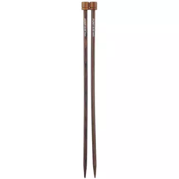 33817 Спицы вязальные прямые 8,00мм*35см, розовое дерево, 2шт PONY