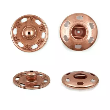 341801 Кнопки пришивные 21мм цв.розовое золото 3шт Prym
