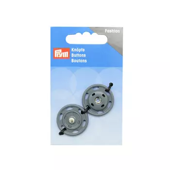 341838 Кнопки пришивные, сeрый, 25 мм, Prym