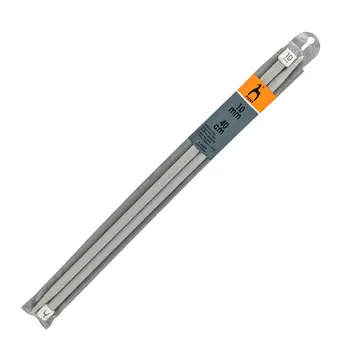 34269 Спицы вязальные прямые 10,00мм*40см, пластик, 2шт PONY