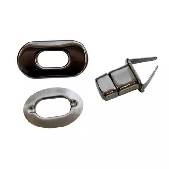 3455 Застежка поворотная, 2,9*2,1*2,0 см (бл.никель)