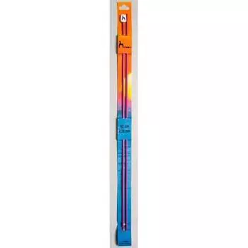 34804 Спицы прямые 2,75 мм/ 40 см, алюминий, цветные, 2 шт PONY