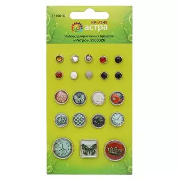 3500326 Набор декоративных брадсов 'Ретро', Astra&amp;Craft
