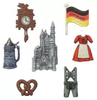 3575, Пуговицы-фигурки. Германия Dress It Up