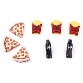 3597, Пуговицы-фигурки. Пицца Fries Soda Dress