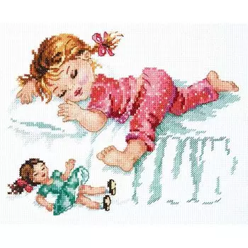 35-24 Набор для вышивания 'Чудесная игла' 'Умаялась. !', 22*17 см