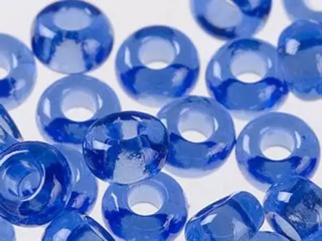 (36050) Бисер прозрачный блестящий 10/0, круг.отв., 50г, Preciosa