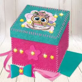 3619403 Шкатулка из фетра, набор для создания 'Птичка'