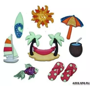 368, Пуговицы-фигурки. Тропикана Dress It Up