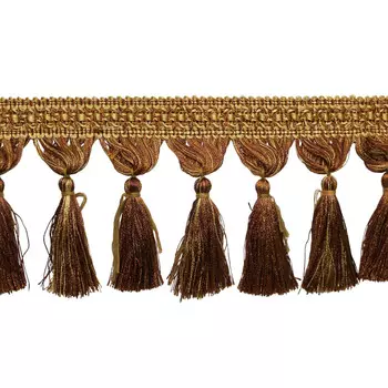 36-2030/201 Бахрома 100мм*10м т.кор/т.золотист полиэстер