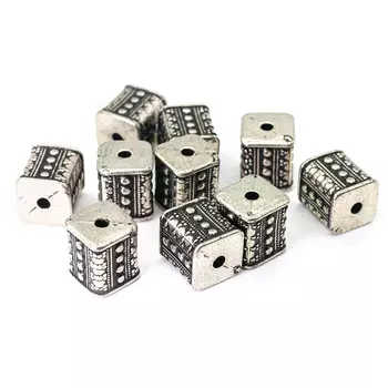 3712 Бусины под металл, 16*14*14 мм, упак./10 шт., Astra&amp;Craft (ст.серебро)