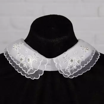 3785447 Воротник пришивной на основании 44*7см белый