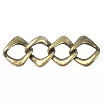 3785 Цепь, 10см, размер звена 34х34мм (латунь)