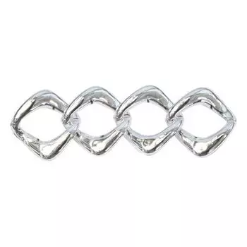 3785 Цепь, 10см, размер звена 34х34мм (серебро)