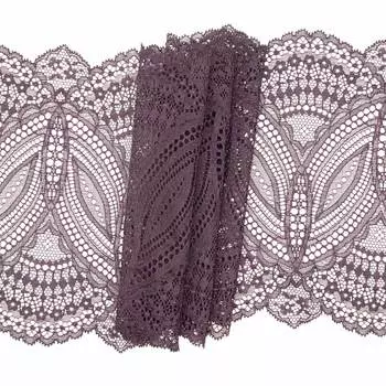 378 Кружево эластичное 23,5см*10м, бордовый