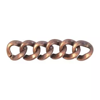 3812 Цепь, 10см, размер звена 26х24мм (медь)
