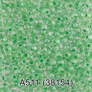 (38154) Бисер прозрачный с цв.центром 10/0, круг.отв., 50г, Preciosa