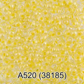 (38185) Бисер прозрачный с цв.центром 10/0, круг.отв., 50г, Preciosa