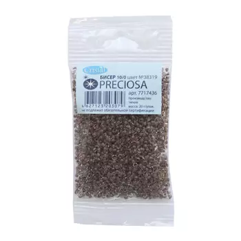 (38319) 331-19001-10/0 Бисер прозрачный с цветным центром 10/0, круг.отв., 20гр Preciosa