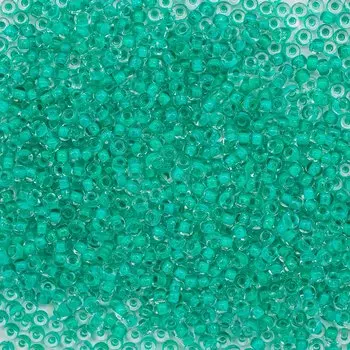 (38358) 331-19001-10/0 Бисер прозрачный с цветным центром 10/0, круг.отв., 20гр Preciosa