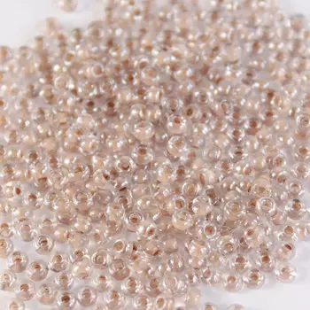 (38617) Бисер прозрачный с цв.центром и покрытием 10/0, круг.отв., 50г, Preciosa