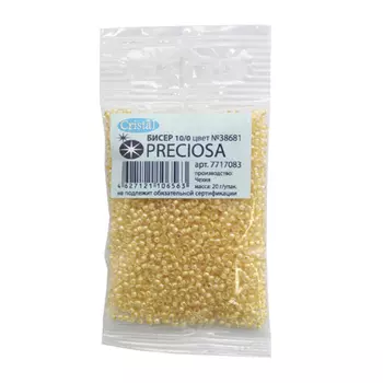 (38681) 331-19001-10/0 Бисер прозрачный с цв. центром и покрытием 10/0, круг.отв., 20гр Preciosa