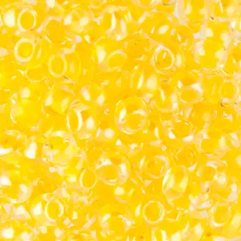 (38686) Бисер прозрачный с цв.центром и покрытием 10/0, круг.отв., 50г, Preciosa