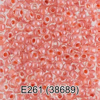 (38689) Бисер прозрачный с цв.центром 10/0, круг.отв., 50г, Preciosa