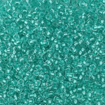 (38958) Бисер прозрачный с перламутр. цвет. центром 10/0, круг.отв., 50г, Preciosa