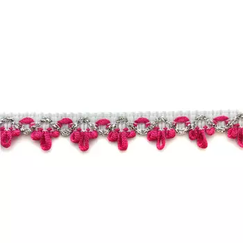 389 Тесьма отделочная 1,5см*25м (белый-цикломен)