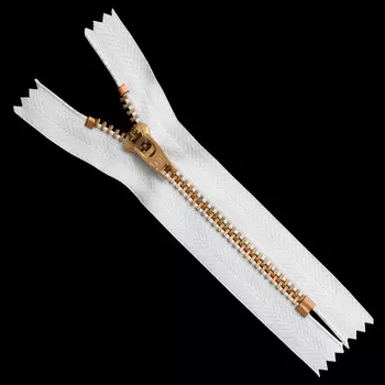 39004/10-3 Молния джинсовая 10см. бел.