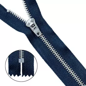 39051/12-Н Молния джинсовая 12см син.