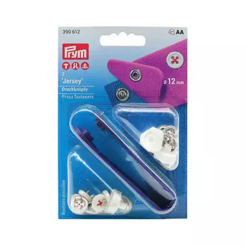 390612 Кнопки Джерси имитация стежка 12мм красный Prym