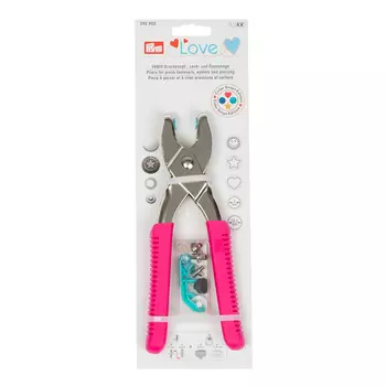 390902 Щипцы Vario Prym Love с насадками для пробивания отверстий, розовый, яркий Prym