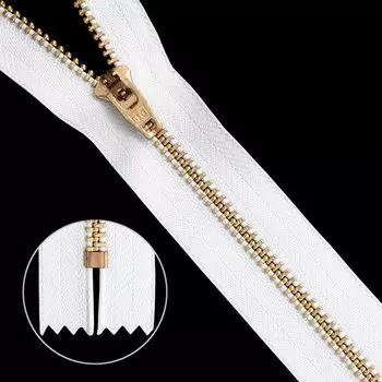 39124/18-3 Молния джинсовая 18cм. бел.