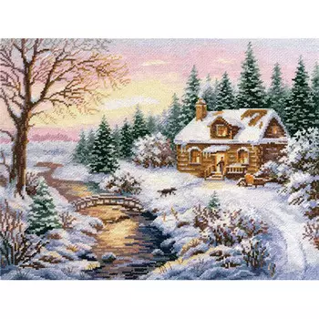 3-15 Набор для вышивания АЛИСА 'Зима. К вечеру' 38*30см