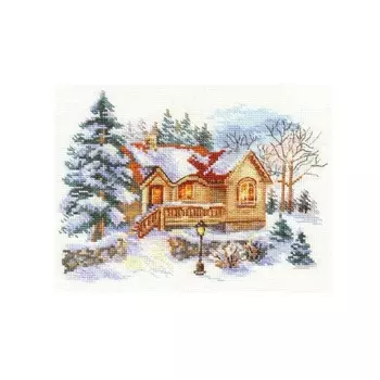 3-22 Набор для вышивания АЛИСА 'Февральский домик' 18*14см