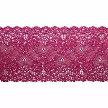 3AR029 Кружево эластичное 15см*13,72м (темно-красный)
