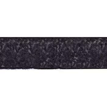 3AR071 Тесьма с пайетками 4см*14,63м (черное серебро)