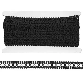 3AR100 Кружево матовое гипюр 2,5см*13,72м (черный)