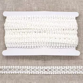 3AR100 Кружево матовое гипюр 2,5см*13,72м (белый)