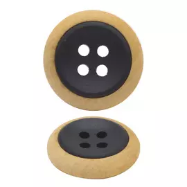 3AR1129 Пуговица дерев. на 4 пр. 32L (01 т-синий)