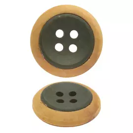 3AR1129 Пуговица дерев. на 4 пр. 32L (02 т-серый)